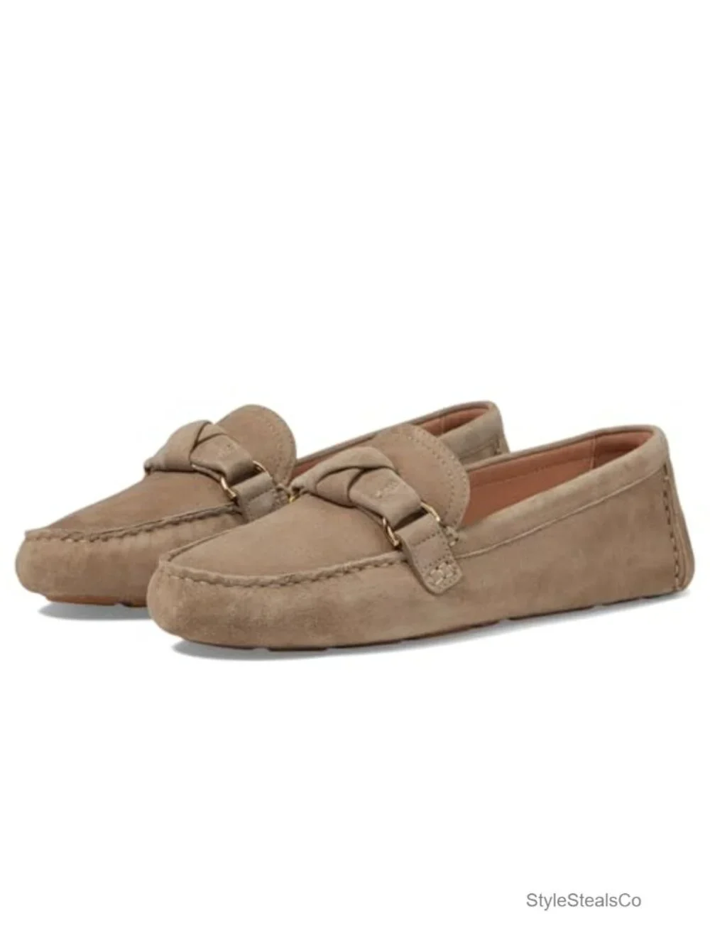 Classic Driver Loafer with Knotted Keeper Strap